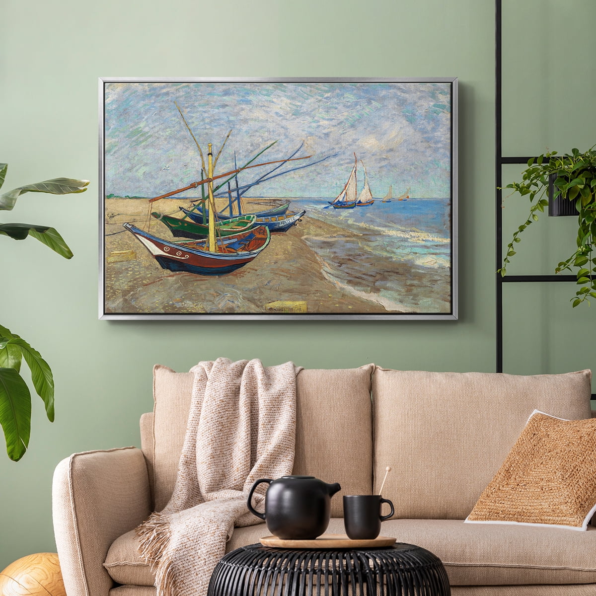 Vintage Landscape-CXLVIII By Wexford Home Framed in Silver Wood Gallery Wrapped Canvas 27 in. x 41 in.