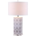 thumbnail image 4 of SAFAVIEH Quatrefoil 27 in. Ceramic Table Lamp with Off-White Cotton Shade, Set of 2, 4 of 6