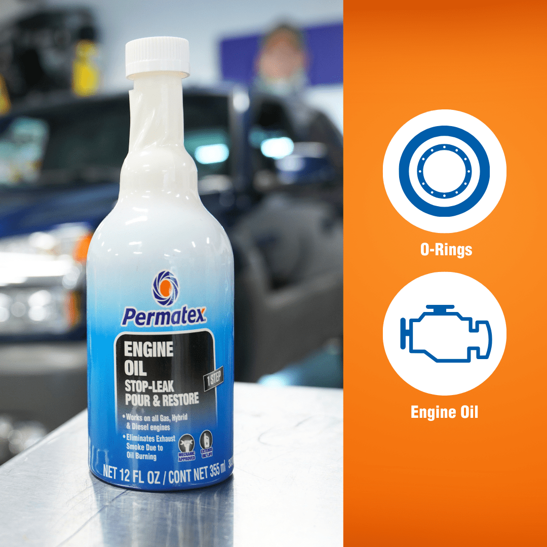 (12 pack) Permatex 30302 Engine Oil Stop Leak, Effectively Stops and Prevents Oil Leaks, 12 oz
