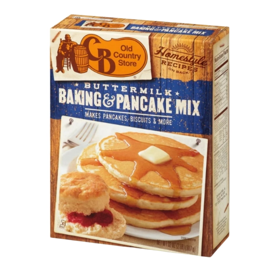 Cracker Barrel Old Country Store Buttermilk Baking & Pancake Mix 32 oz. Box (2 pack) and 8in Silicone Spatula
