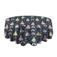 thumbnail image 5 of Little Princess Castle Pattern Round Tablecloth 60"x60",Wrinkle Wipeable Table Cloth for Kitchen Dining Room Picnic Patio Party, 5 of 6