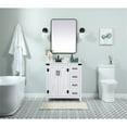 thumbnail image 6 of Elegant Decor Grant 32" MDF Single Bathroom Vanity with Backsplash in White, 6 of 8