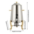 thumbnail image 2 of Miumaeov 3.43Gal Hot Beverage Dispenser Commercial Stainless Steel Beverage Holder for Buffet Cafeteria Hotel Restaurant, 2 of 12