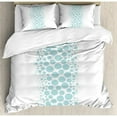 thumbnail image 3 of Ambesonne Under the Sea Duvet Cover Set, Circle Bubbles, Twin, Sky Blue and White, 3 of 3