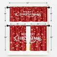 thumbnail image 2 of Christmas Snowflakes Gold Kitchen Curtains Window Curtains and Valances Set 36 Inch, Happy Retro Winter Snow Xmas Red Short Tier Curtain for Kitchen, Merry Christmas Small Kitchen Decor, 2 of 6