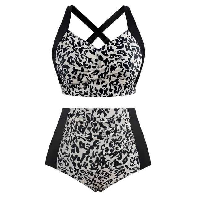 Traje de baño Hanna Nikole 2025 para Fitness Swimming Leopard