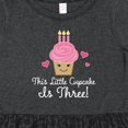 thumbnail image 4 of Inktastic 3rd Birthday Cupcake Girls Cute Girls Toddler Dress, 4 of 5