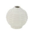 thumbnail image 6 of DecMode 6"W, 6"H Cream Ceramic Vase with Varying Patterns, Set of 3, 6 of 6