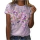 thumbnail image 2 of Puntoco moda adulta mujer cuello redondo manga corta tops camiseta estampados blusa suelta Puntoco Puntoco-7241, 2 of 5