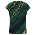 thumbnail image 5 of Yufatyle Women's Tops, Tees & Blouses Summer Hot Birthday Gift Short Sleeve Blouses for Women V-Neck T-shirt Loose Comfortable Female Blouses Army Green, 5 of 5