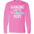 thumbnail image 3 of Inktastic Easter Hanging with My Peeps Pastel Bunnies Long Sleeve T-Shirt, 3 of 5