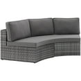 thumbnail image 2 of Afuera Living Outdoor Wicker Curved Patio Sectional Sofa in Gray, 2 of 8