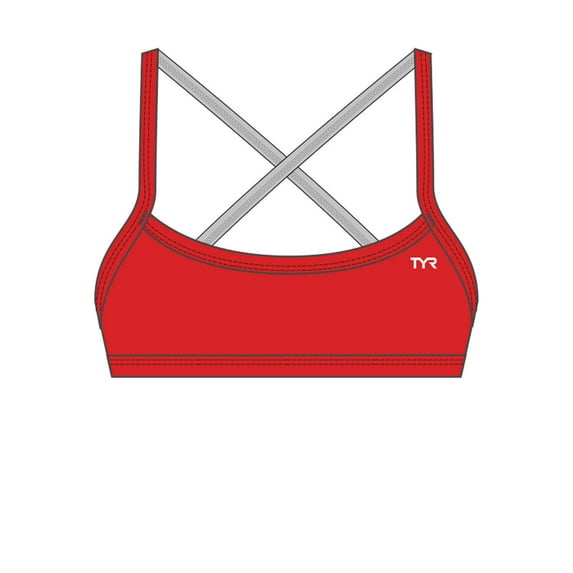 Tyr Two Piece Top SOLID Trinity Red Size Large