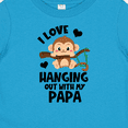 thumbnail image 4 of Inktastic Monkey I Love Hanging out with My Papa Boys or Girls Baby T-Shirt, 4 of 5