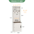 thumbnail image 3 of 77" Coat Rack Freestanding,  5 Hooks, 2 Open Cubbies & Shoe Cabinet, Space Saving Entryway Furniture for Hallway, 3 of 3