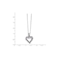 thumbnail image 2 of Natural Accent Blue Sapphire and Accent Diamond Heart Pendant Necklace in Sterling Silver with Chain, 2 of 6