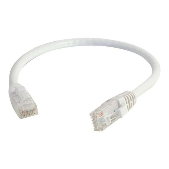 C2G Cat5e Snagless Unshielded (UTP) Network Patch Cable - patch cable - 6 in - white