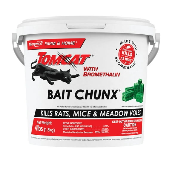Tomcat with Bromethalin Bait Chunx Pail, For Agricultural Use, 4 lbs.