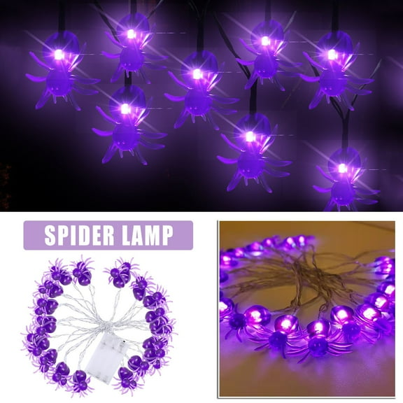 Rongxk Halloween String Lights Purple Lights Halloween Decorations Lights for Outdoor Decorations