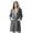 Dark Gray, variant on Sheghy Hooded Long Fleece Womens Robe Thick Absorbent Warm Loungewear Bathrobe