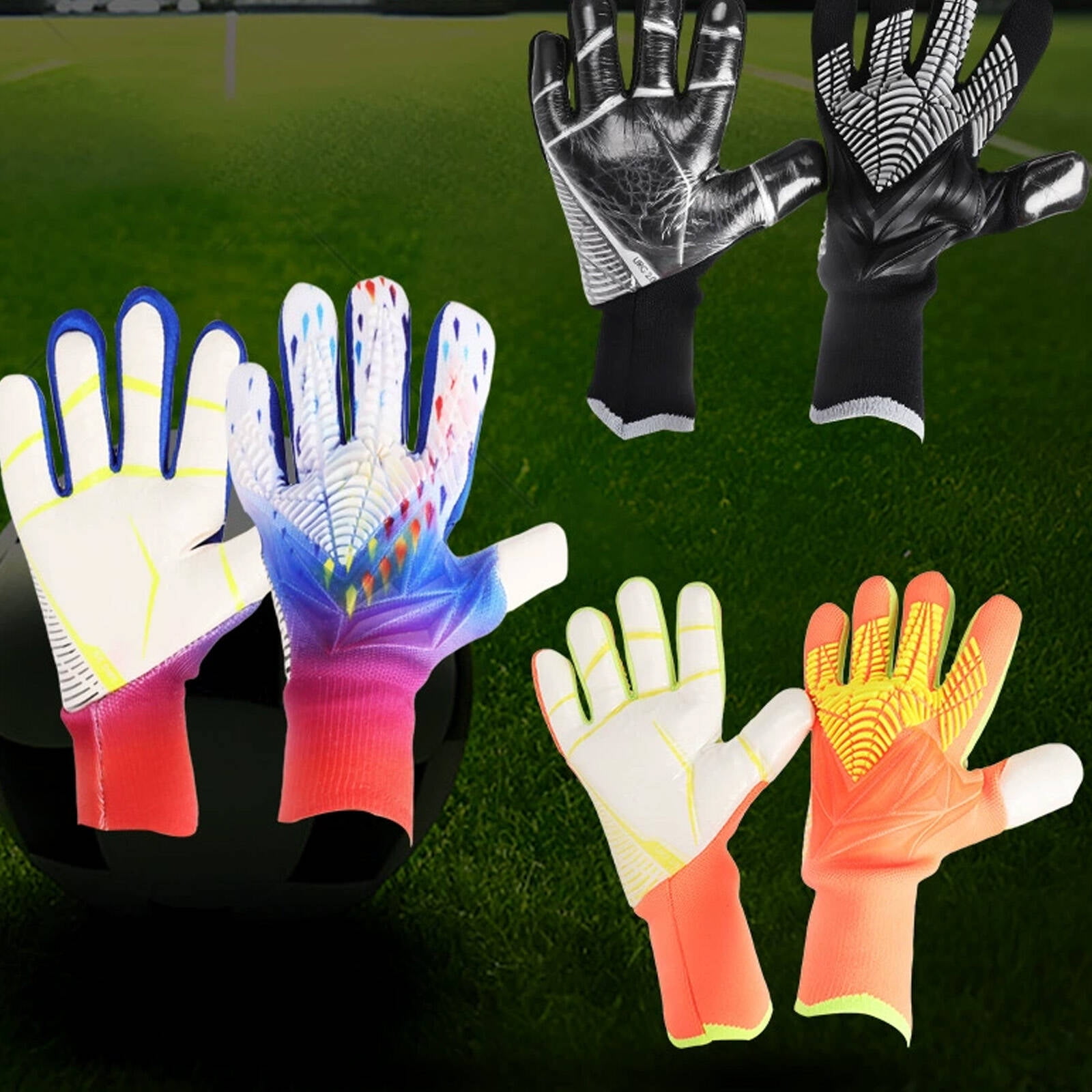 BESTSKY Youth Goalkeeper Gloves,Enhanced Grip with Thick Latex Youth Keeper Gloves,Breathable Sweat-Wicking Design Increased Stability with Textured Grip Youth Soccer Gloves,5