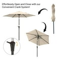 thumbnail image 4 of Sonerlic 7.5 FT Outdoor Patio Umbrella and Shade Market Table Umbrella Outside with a Crank for Garden, Deck and Pool,Begie, 4 of 5