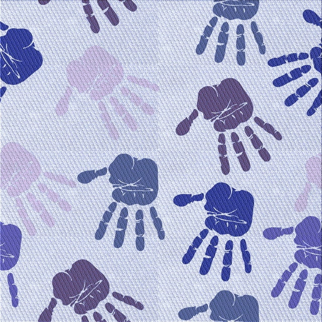 Ahgly Company Tapis d'Intérieur Lavable en Machine Carré Transitionnel Bleu Lavande, 7 Pieds Carré
