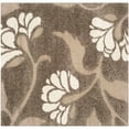 thumbnail image 3 of SAFAVIEH Florida Teodor Floral Shag Area Rug, Smoke/Beige, 5' x 5' Square, 3 of 6