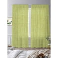 thumbnail image 3 of Fruit Green Linen Sheer Curtains 96 inches Long, Farmhouse Pure Color Country Vintage Light Filtering Sheer Window Curtains Rod Pocket Voile Drapes for Bedroom Living Room, 2 Panels 52"W x 96"L, 3 of 7
