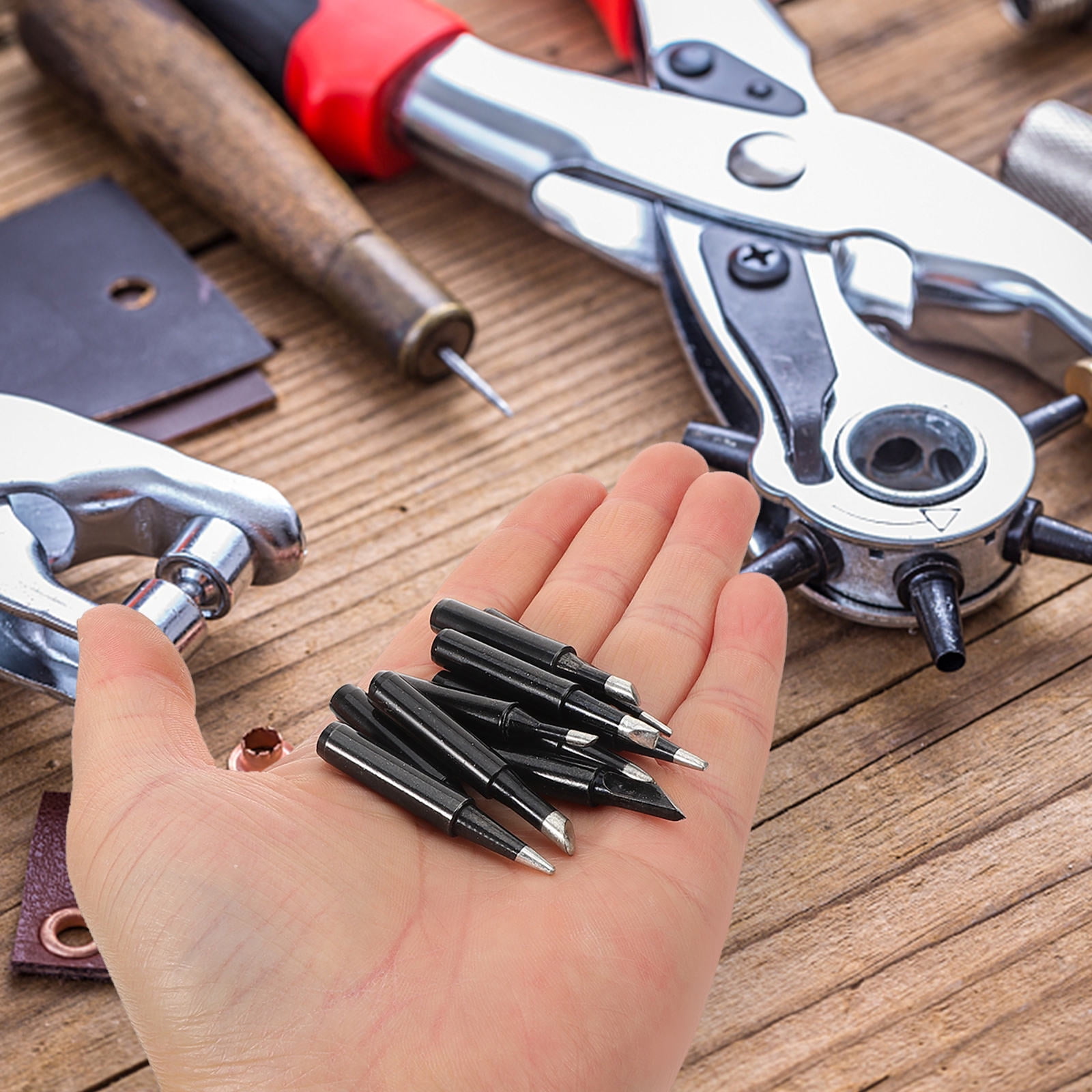 Nicehomfit 10Pcs Replacement Copper Soldering Iron Tips for Versatile and Precise Welding Tool
