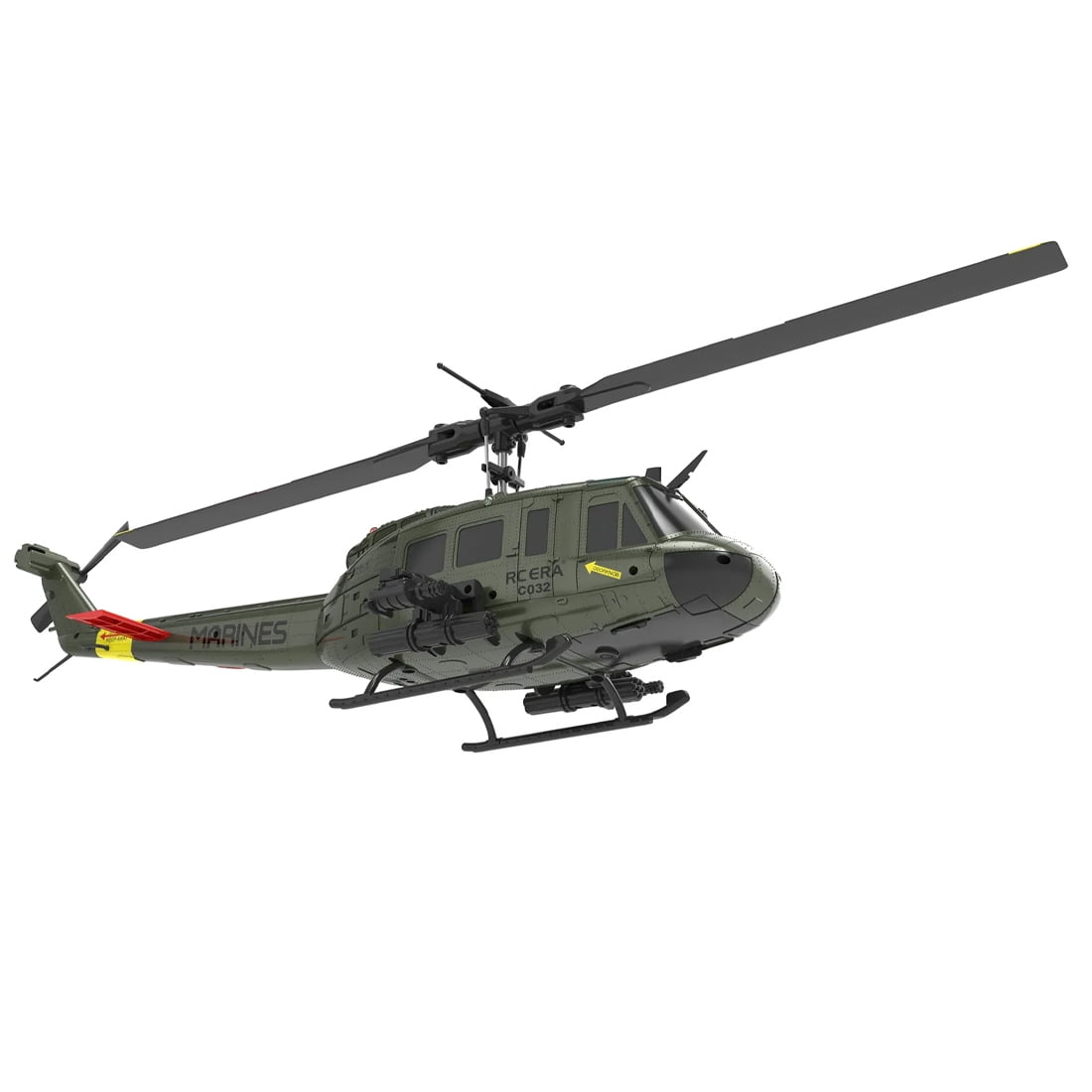 RC ERA C032 UH-1 Huey 1/48 Scale RC Helicopter for Adults, 6CH 2.4G Gyro Stabilized Aircraft with Fly Upside Down 3D Rolling & Altitude Brushless Motor -RTF/2 Battery