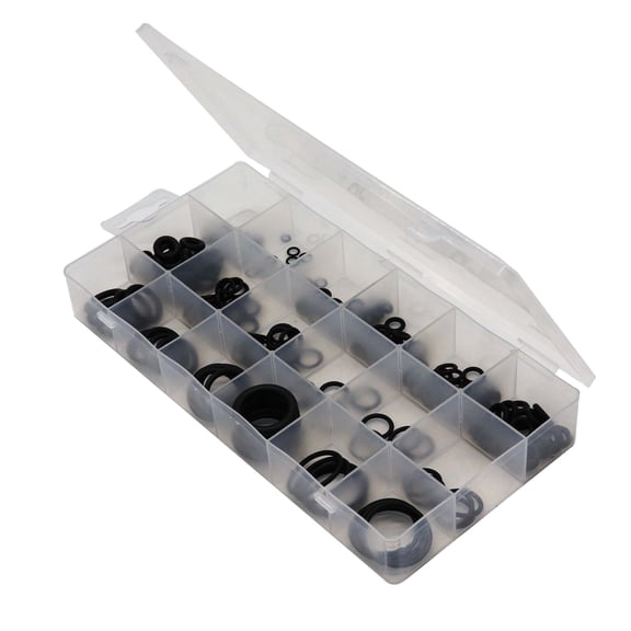 ELAYARD 225-Piece Black Rubber Grommets Kit with Assorted Sizes in Storage Case for Wire Cable and Sealing