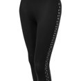 thumbnail image 3 of FashionOutfit Women's Solid Side Studs Tight Leggings, 3 of 3