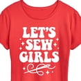 thumbnail image 2 of Instant Message - Let's Sew Girls - Women's Short Sleeve Graphic T-Shirt, 2 of 6