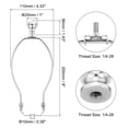 thumbnail image 2 of Kit de arpa de lámpara de 8 pulgadas Uxcell con soporte de pantalla de lámpara cromo, 2 juegos, 2 of 6
