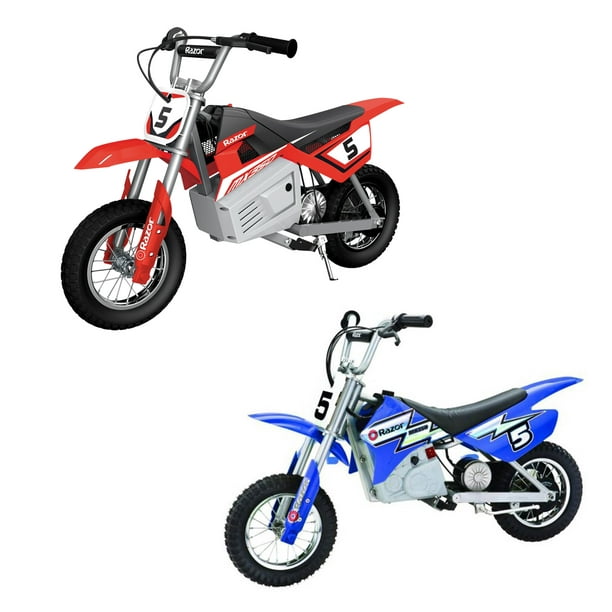 Razor MX350 Dirt Rocket Enfants Jouet Électrique Moto Dirt Bike, 1 Rouge et 1 Bleu