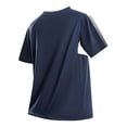 thumbnail image 4 of Men's Big and Tall Swim Shirt Short Sleeve UPF 50+ Sun Protection SPF UV Moisture Wicking Lightweight Quick Dry Rash Guard Size M-5XL Dark Blue, 4 of 8