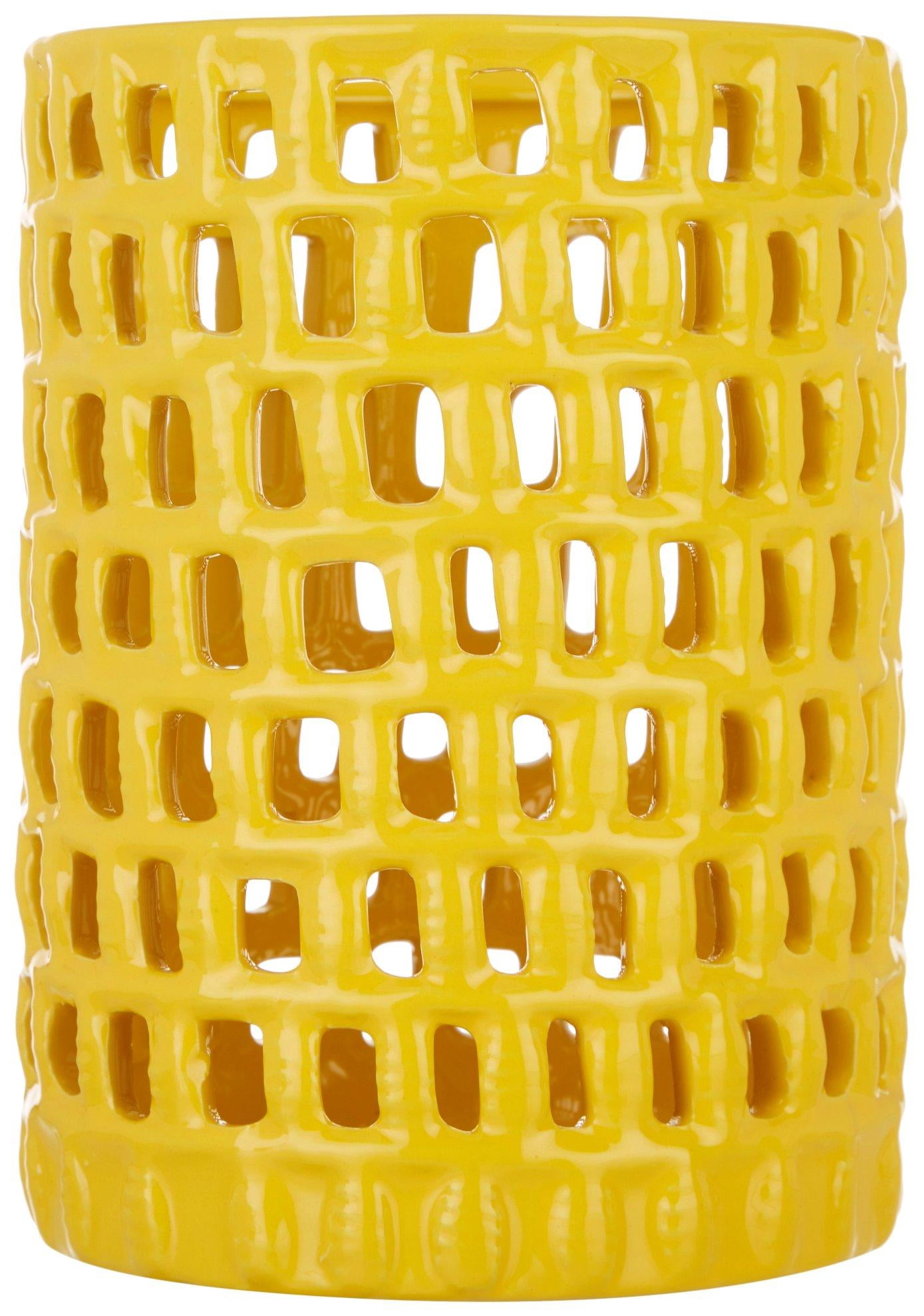 Three Hands Corp. 8'' Open Square Vase One Size Yellow - Walmart.com