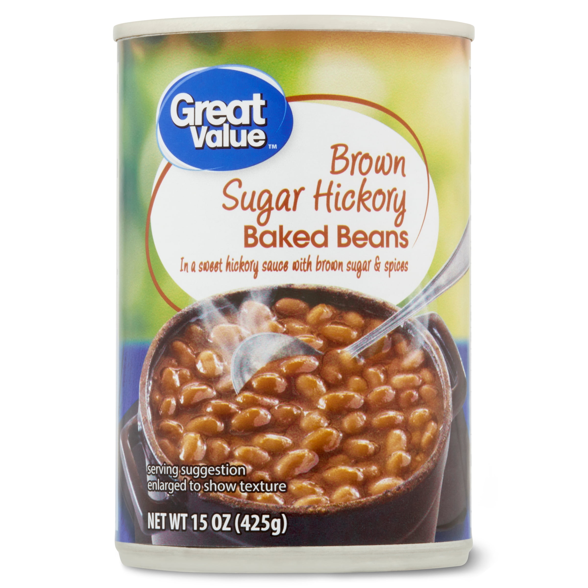 Great Value Brown Sugar Hickory Baked Beans, 15 oz Can