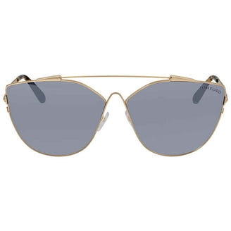 Designer Tom Ford FT 0827 Jake 14V Shiny Light Ruthenium/Blue