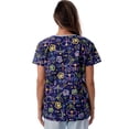 thumbnail image 3 of Just Love Women's Scrub Tops Nursing Scrubs (Navy Butterfly With Blue Trim, 2X), 3 of 3