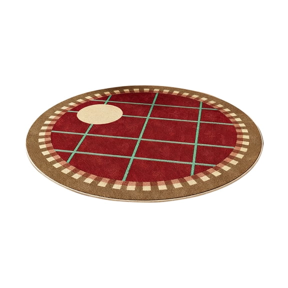 Tarmeek 40x40cm (16x16 inch) Non-Slip Absorbent Washable Vintage Round Floor Mat for Bathroom Entryway Kitchen Laundry Room Home