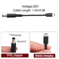 thumbnail image 2 of 4.9FT USB C to DC PD Power Fast Charging Cable, 7.4mmx5mm 65W/20V DC Power Cable, Type C Input 3.25A Adapter Jack Converter for Router, Cameras, TV Box, Desk Lamp(Black), 2 of 6