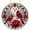 Red-1pcs, variant on 2D Acrylic Cardinal and Rose Round Hanging Ornament with Hanging Rope, 7.87'' Winter Snow Scene Decorative Painting , Light Luxury Home Wall Hanging , Tabletop Ornament (Red-1pcs)