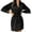 Black, variant on Breezora Women Short Kimono Robe Silky Satin Bathrobe Soft Sleepwear Lounge Wear L Size Black