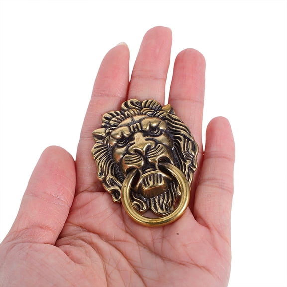 MERRYHAPY Brass Lion Door , Traditional Design, Home Decor for Front Door, Entryway, Indoor & Outdoor Use