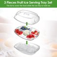 thumbnail image 3 of Fruit Ice Serving Tray Chilled Veggie Tray with Lid Clear Ice Serving Bowl Appetizer Platter for Cold Cuts Seafood, 3 of 6