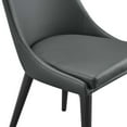 thumbnail image 3 of Side Dining Chair, Grey Gray, Vegan Leather, Kitchen Cafe Bistro Hospitality Restaurant, Modern Contemporary HB32916, 3 of 8