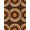 Brown Multi, Pattern 20, variant on Design&I 8'x10' Washable Area Rug Record Abstract Vinyl Album Circular Groove Lines Musical Music for Living Room, Family Extra Large Skid-Resistant Low Profile