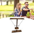 thumbnail image 2 of Juegos de Ring Toss,Paquete de escalera de tiro de juegos de lanzamiento de anillos hechos a mano,Hook Ring Toss Battle Game Marcador divertido,Anillos de gancho de madera Toss Battle Bars, 2 of 9